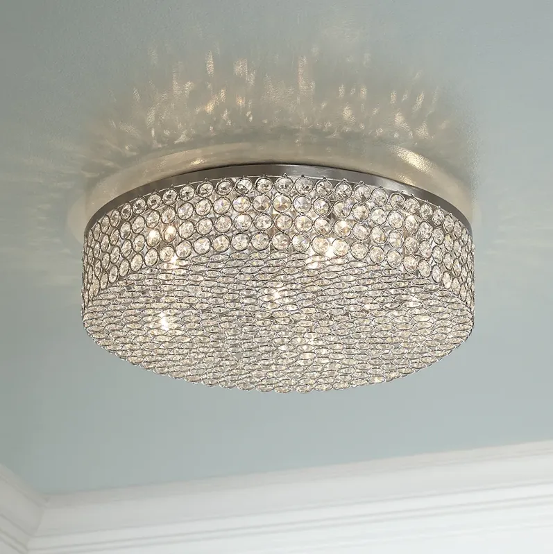 Vienna Full Spectrum Velie 16" Flush Mount Crystal LED Ceiling Light