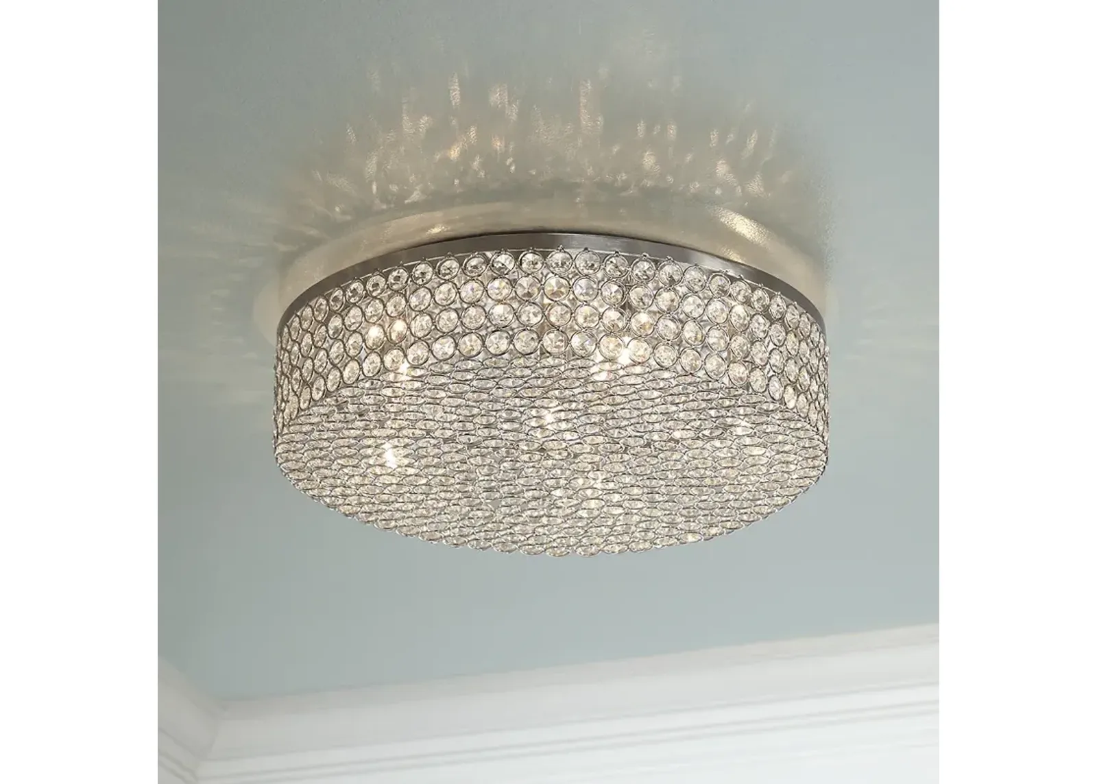 Vienna Full Spectrum Velie 16" Flush Mount Crystal LED Ceiling Light