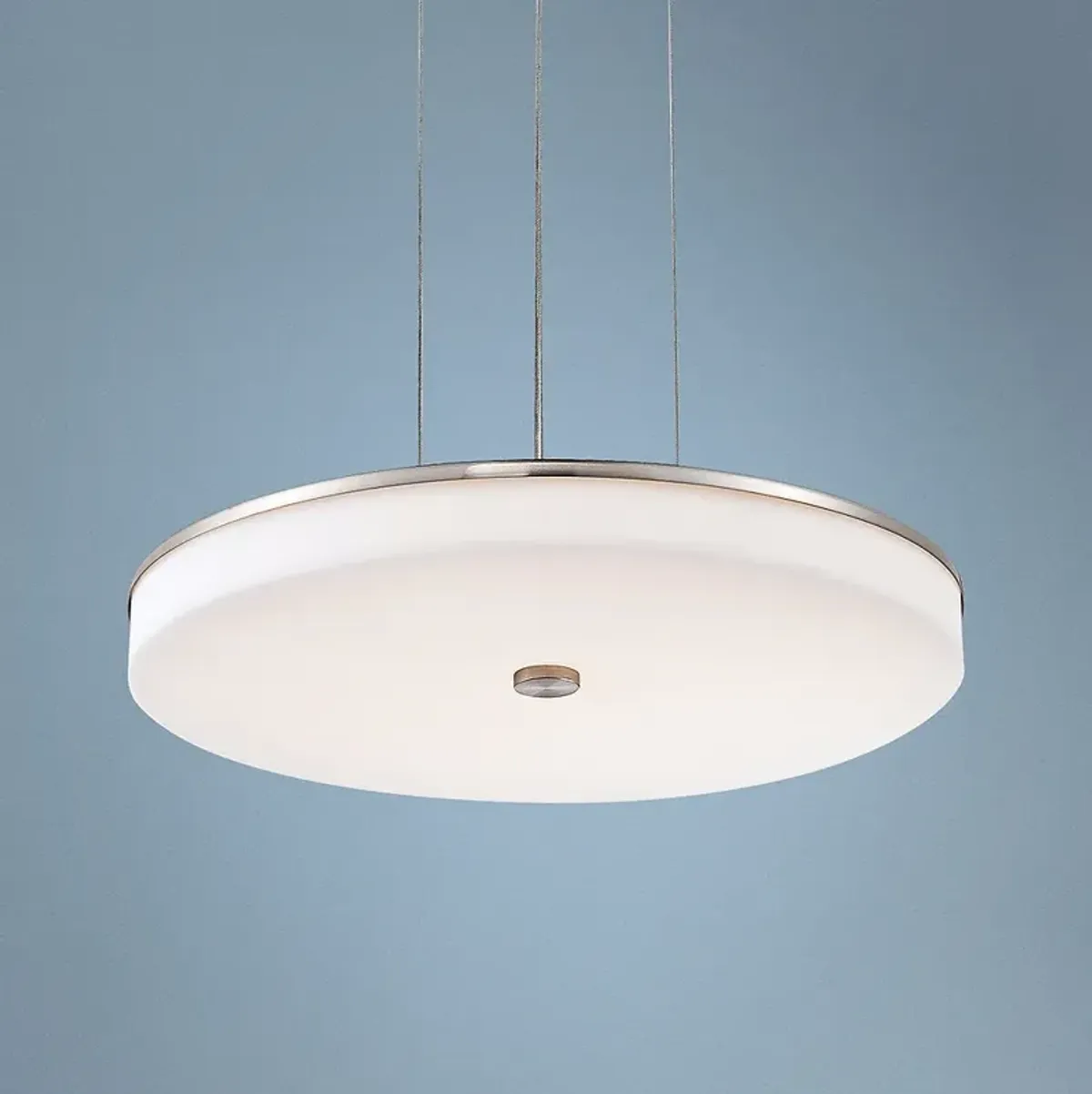 Harper Acrylic 15" Wide Polished Nickel LED Pendant Light