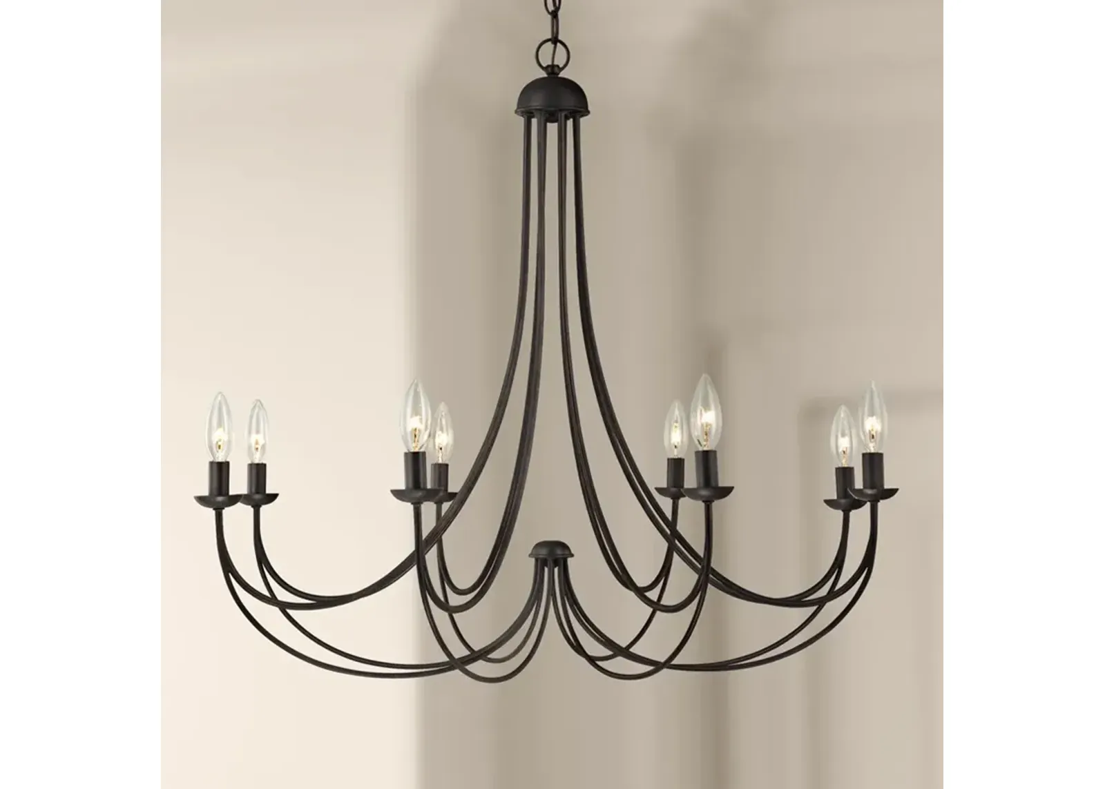 Quoizel Mirren 32" Wide Imperial Bronze 8-Light Candelabra Chandelier