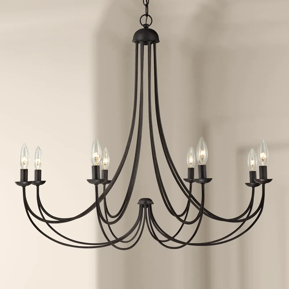 Quoizel Mirren 32" Wide Imperial Bronze 8-Light Candelabra Chandelier