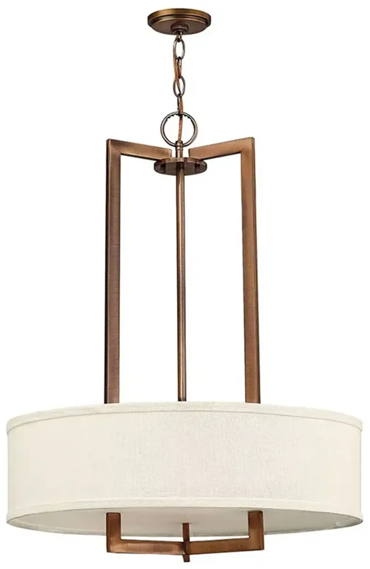 Hampton 26" Wide Brushed Bronze LED Drum Pendant Light