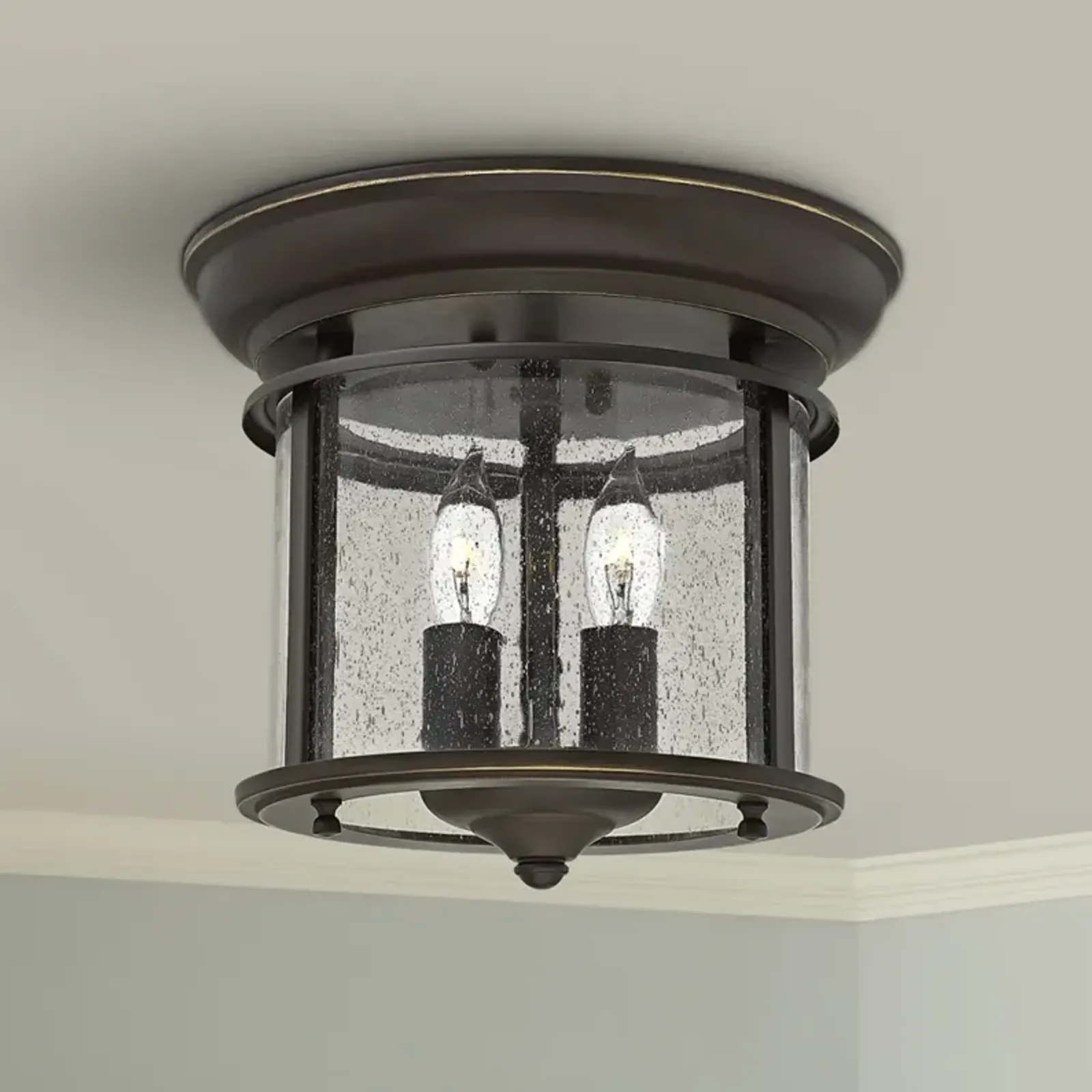 Hinkley Gentry 9 1/2" Wide Olde Bronze Ceiling Light