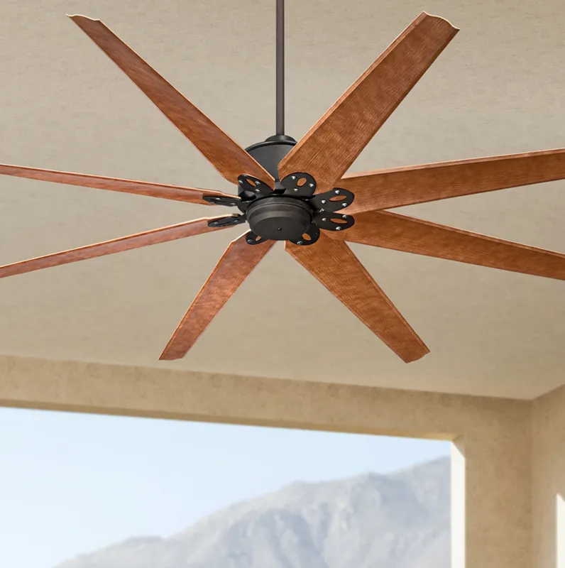 72" Predator English Bronze Large Outdoor Ceiling Fan with Remote