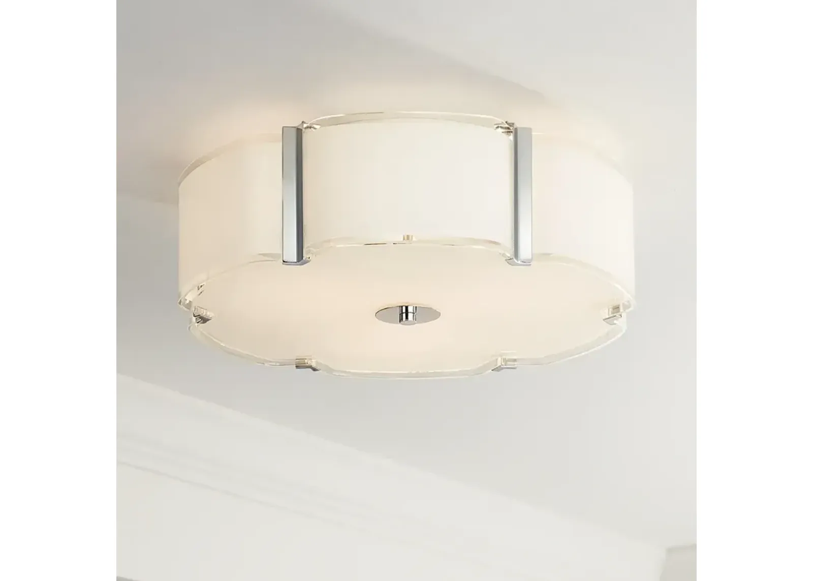 Possini Euro Design Flair 16 3/4" Wide Chrome Ceiling Light