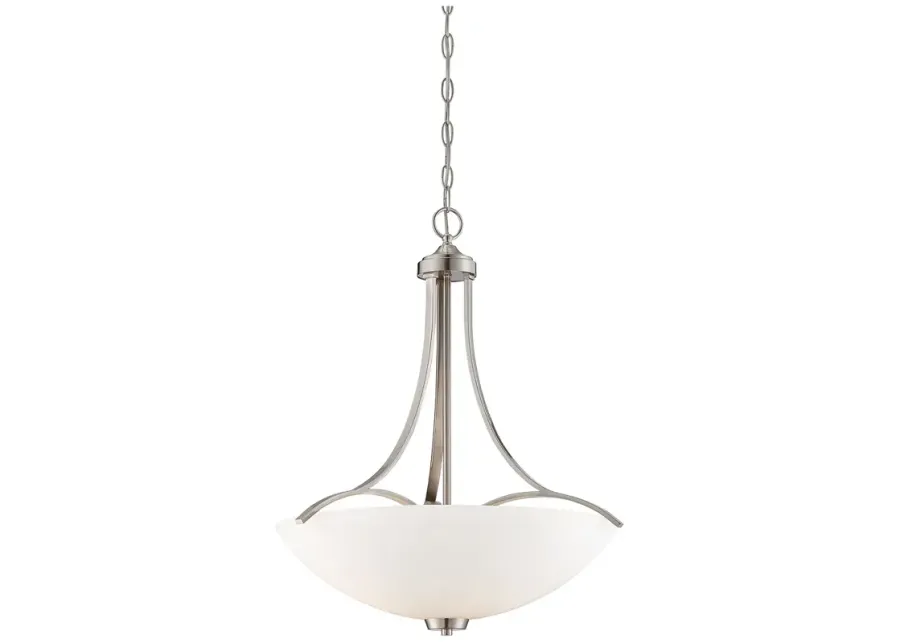 Minka-Lavery  Overland Park Brushed Nickel 3-Light Pendant