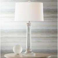 Vienna Full Spectrum 28 1/2" Clear Crystal Glass Column Table Lamp