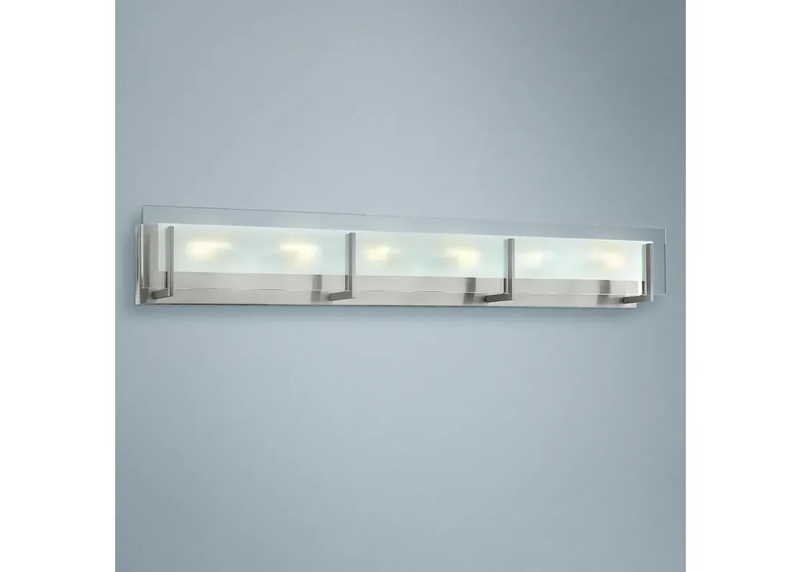 Hinkley Latitude 37 1/2" Wide Modern Brushed Nickel Bath Light