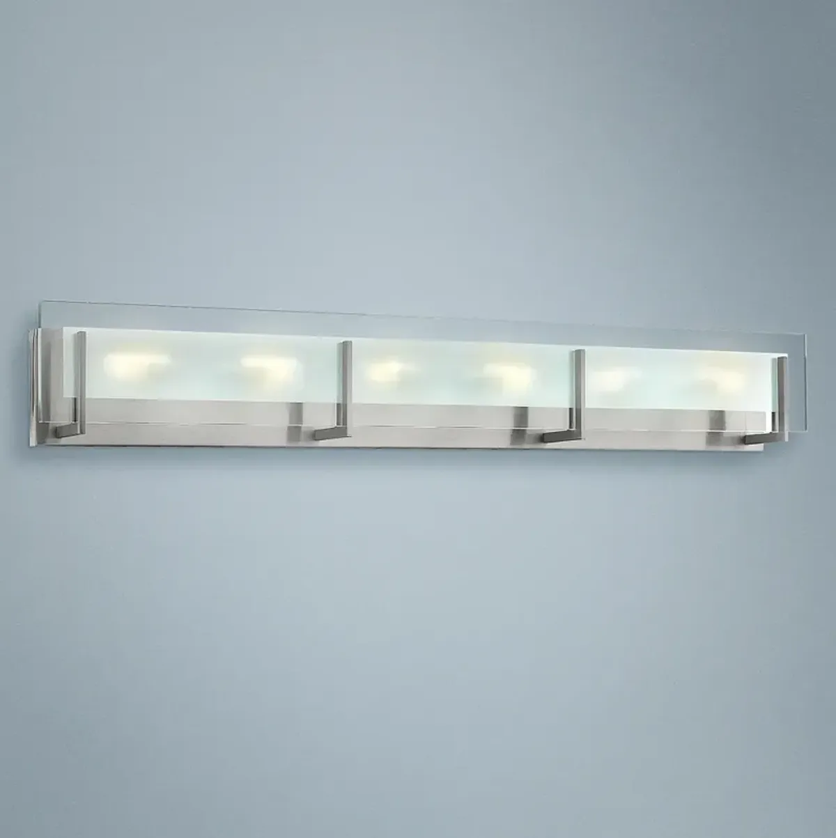 Hinkley Latitude 37 1/2" Wide Modern Brushed Nickel Bath Light