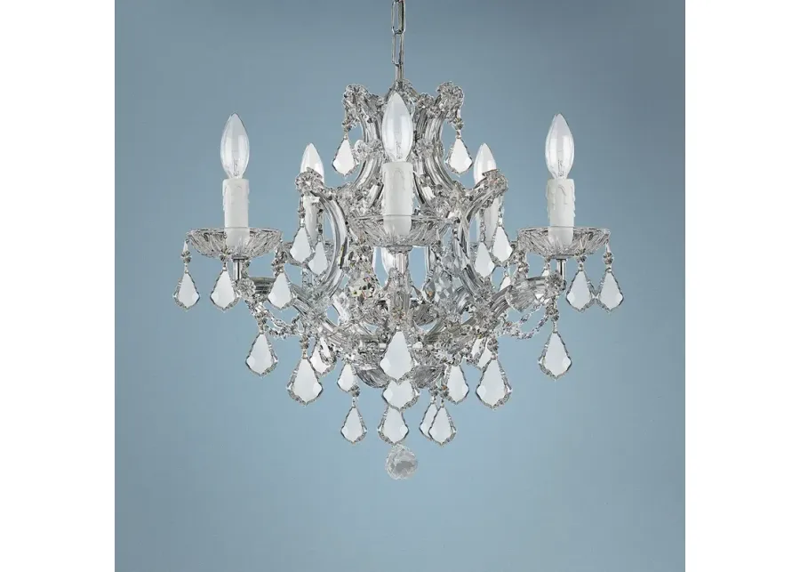 Maria Theresa 20" Wide Polished Chrome 6-Light Chandelier