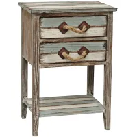 Nantucket 18" Wide Weathered Wood Accent Table