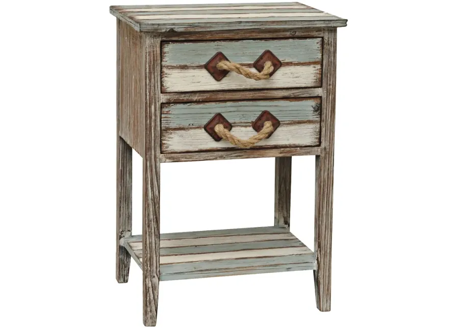 Nantucket 18" Wide Weathered Wood Accent Table