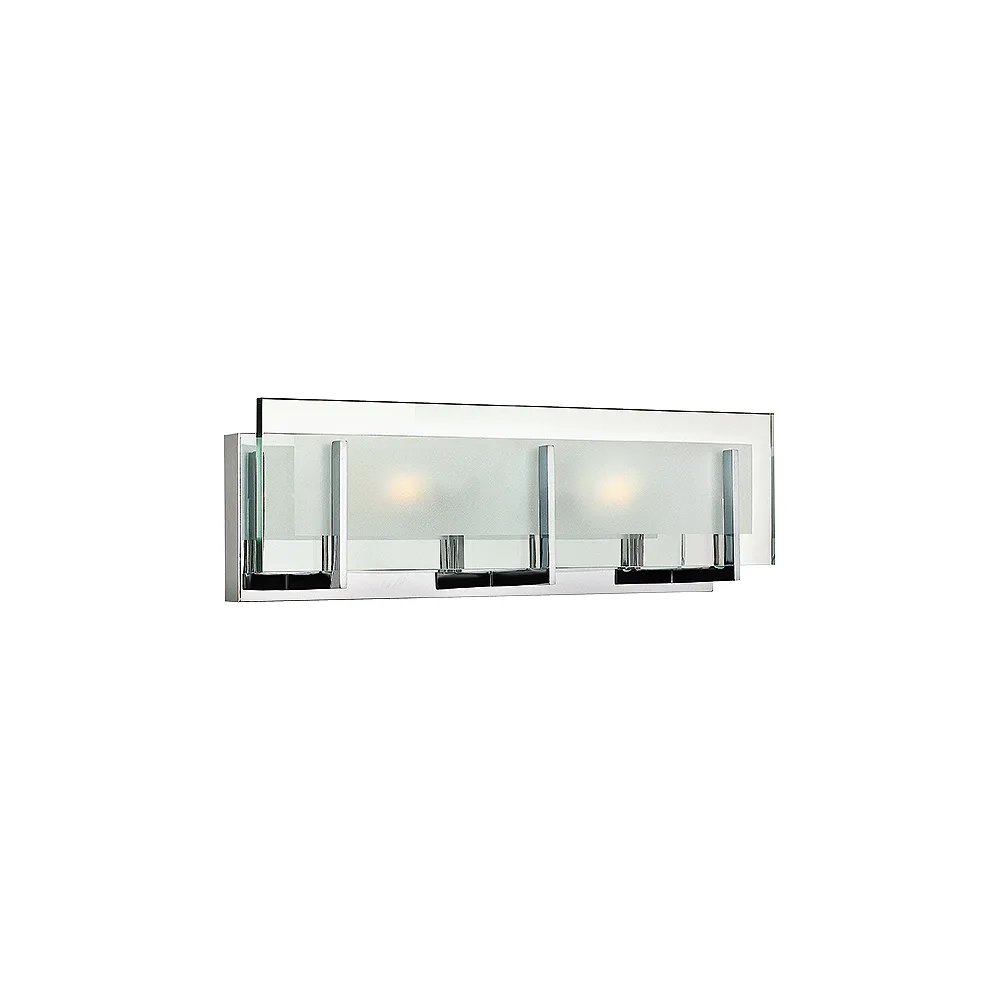 Hinkley Latitude 18" Wide Modern Chrome and Glass Vanity Bath Light