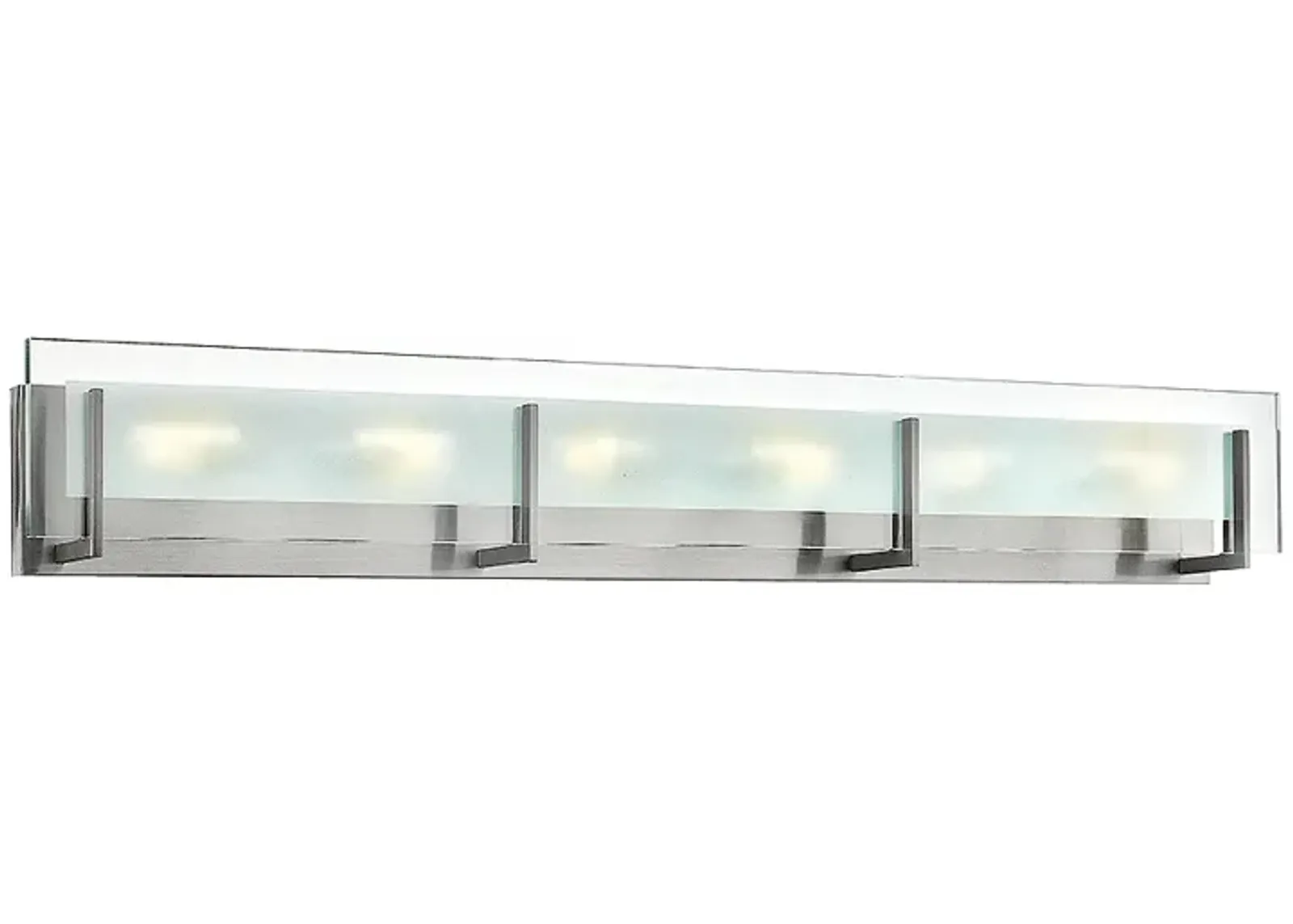 Hinkley Latitude 37 1/2" Wide Modern Glass and Chrome Bath Light