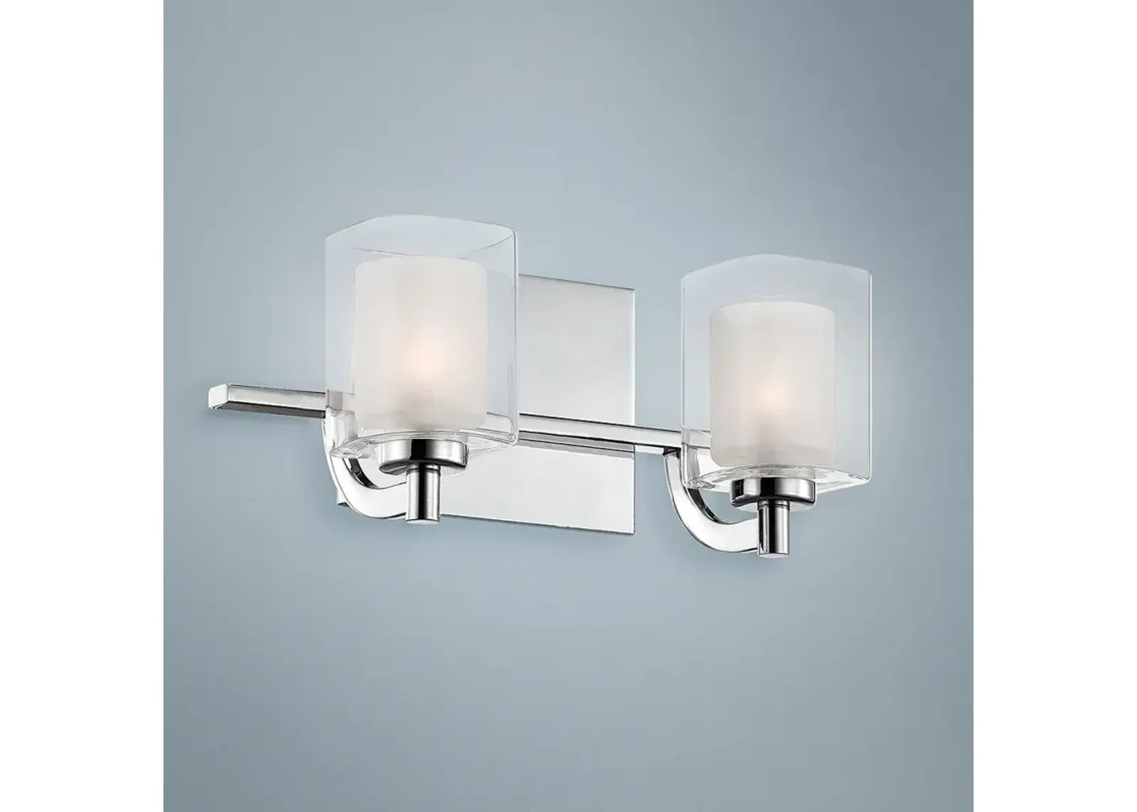 Quoizel Kolt LED 13" Wide Chrome and Glass Bathroom Light