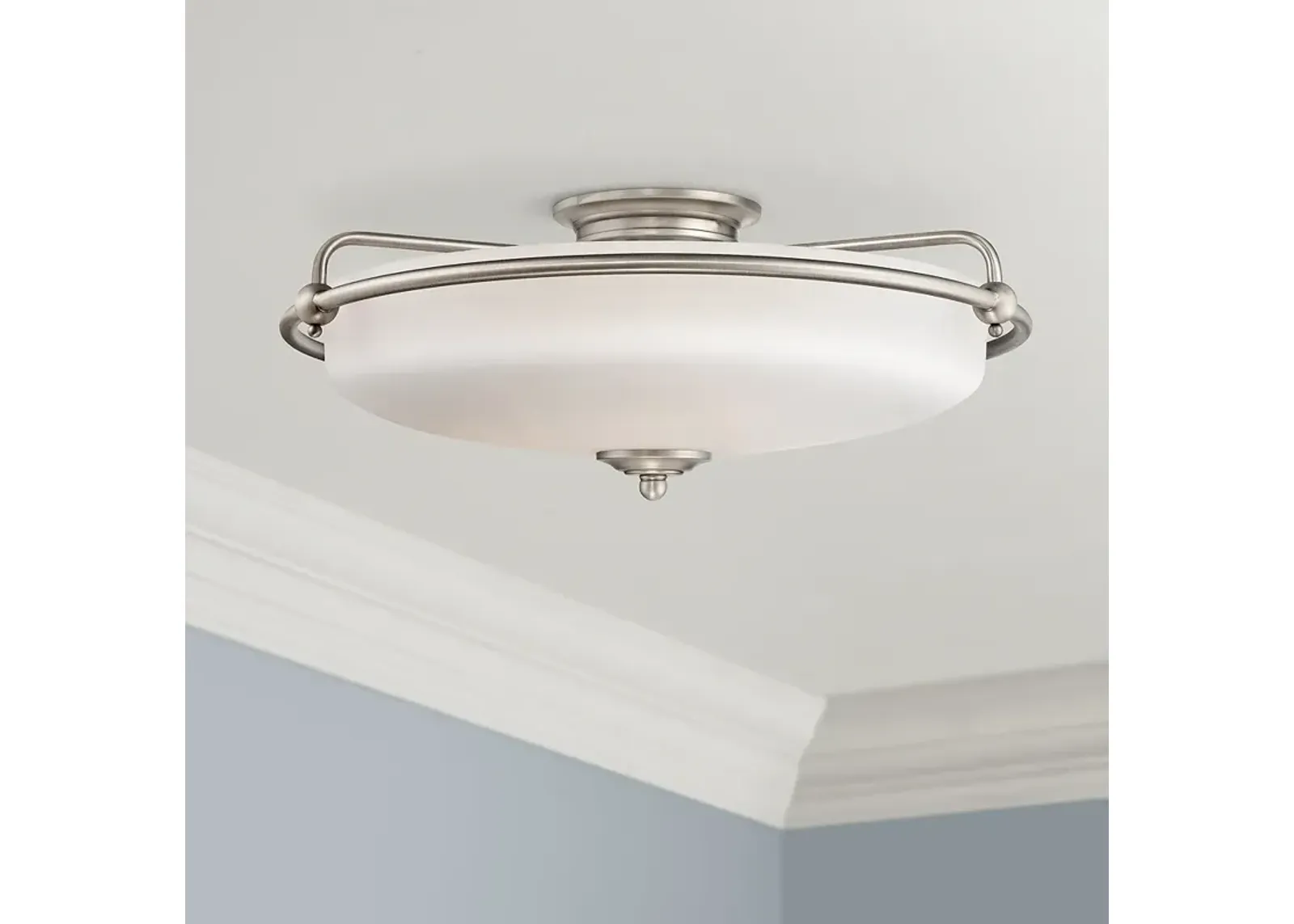 Quoizel Griffin 21" Wide Extra Large Nickel Floating Ceiling Light