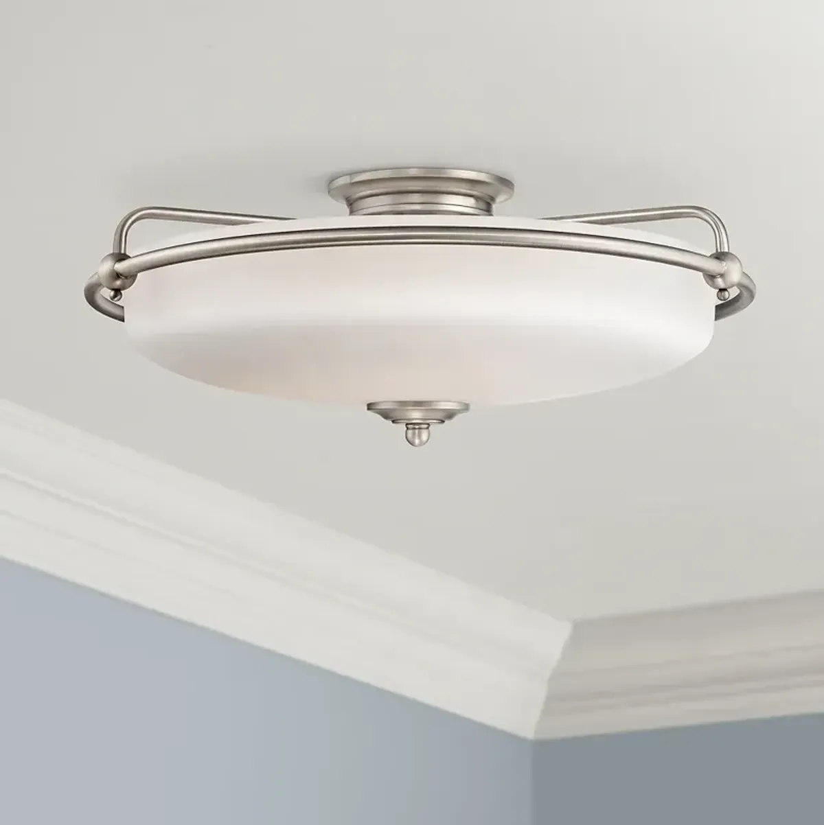 Quoizel Griffin 21" Wide Extra Large Nickel Floating Ceiling Light