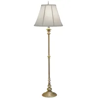 Stiffel Turned Column Milano Silver And Gold Floor Lamp