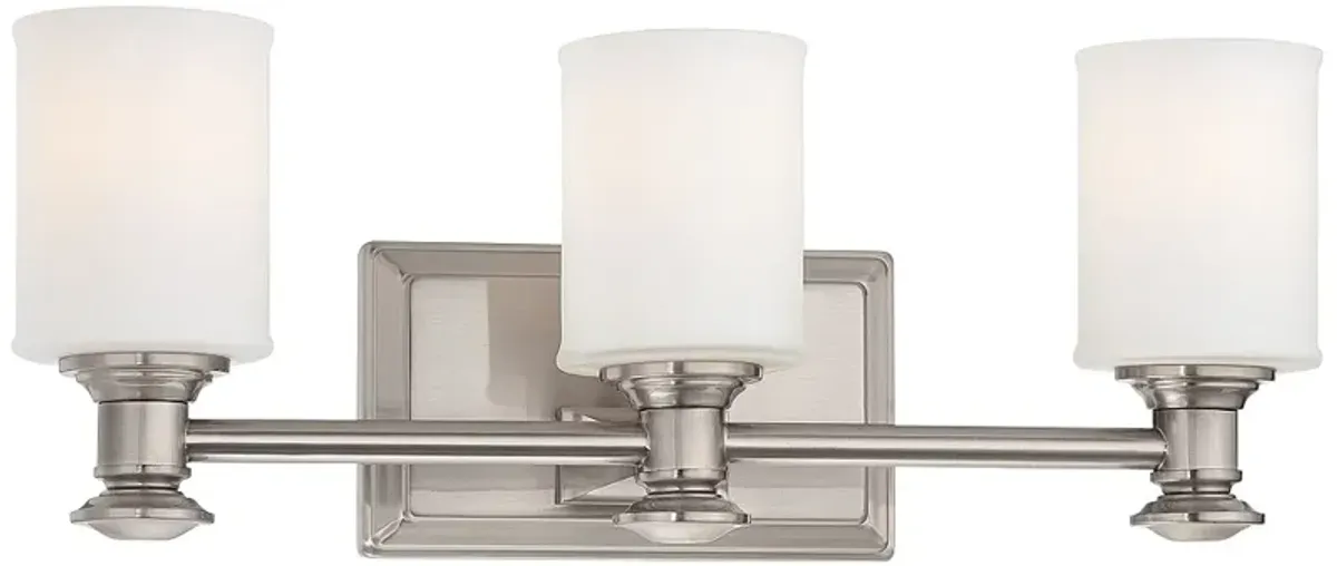 Harbour Point 19"W Brushed Nickel 3-Light Vanity Bath Light