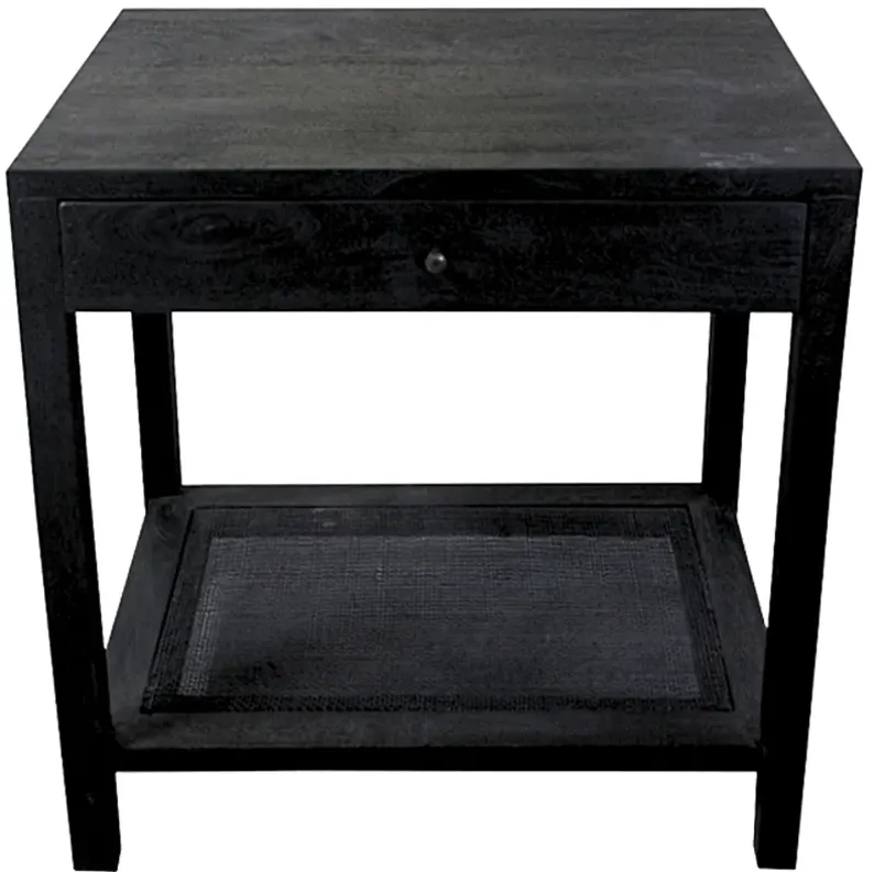 Crestview Collection Barbados Black Cane End Table