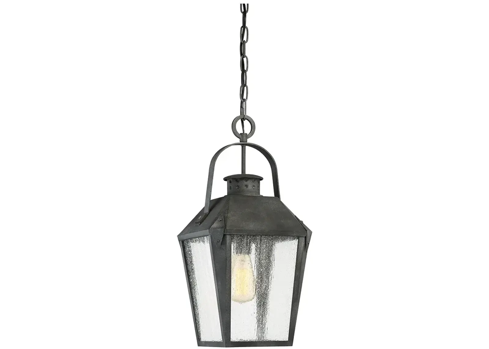 Carriage 1-Lt Mottled Black Mini Pendant