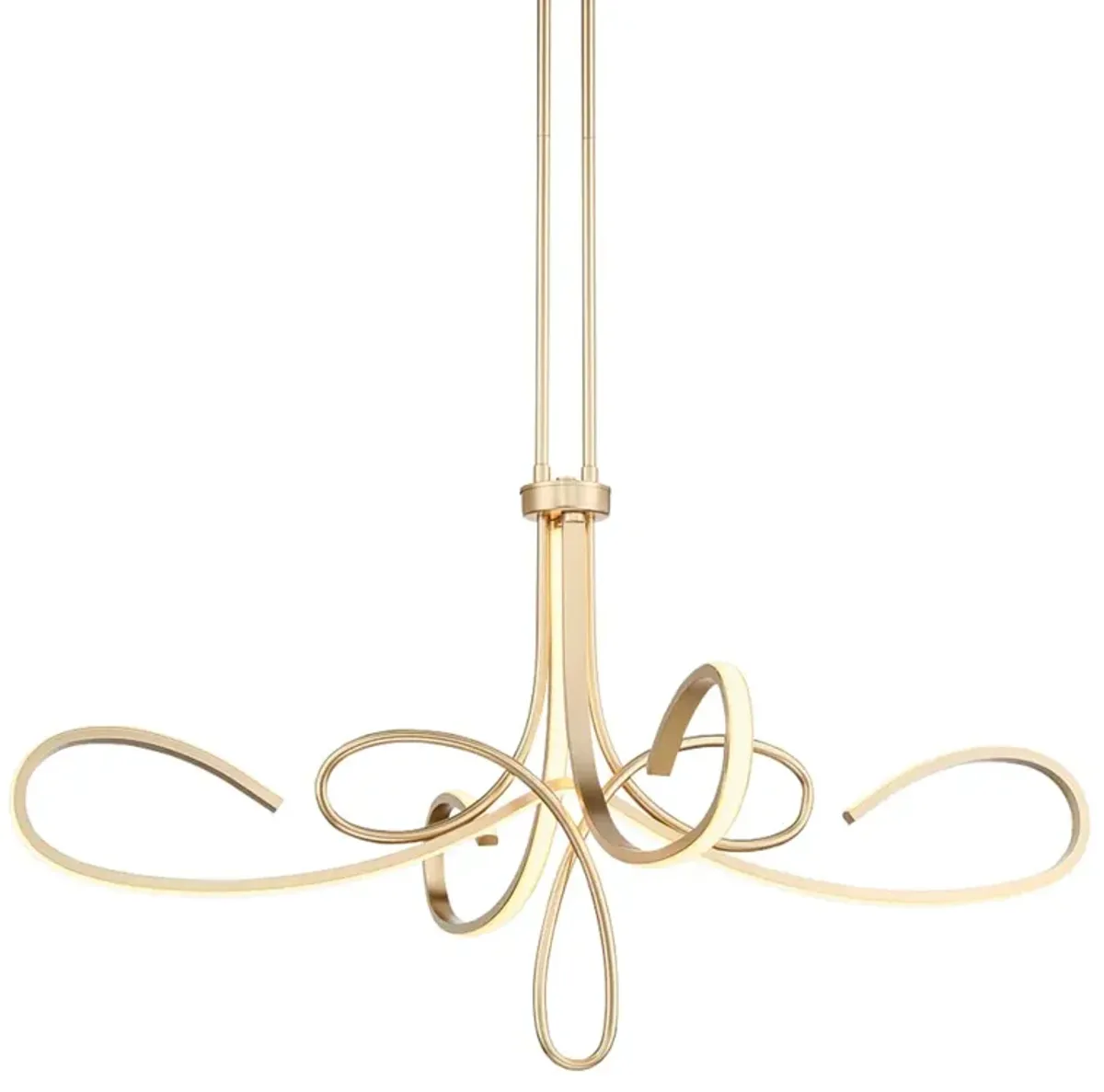 George Kovacs Astor 38" Wide Soft Gold Scroll LED Chandelier