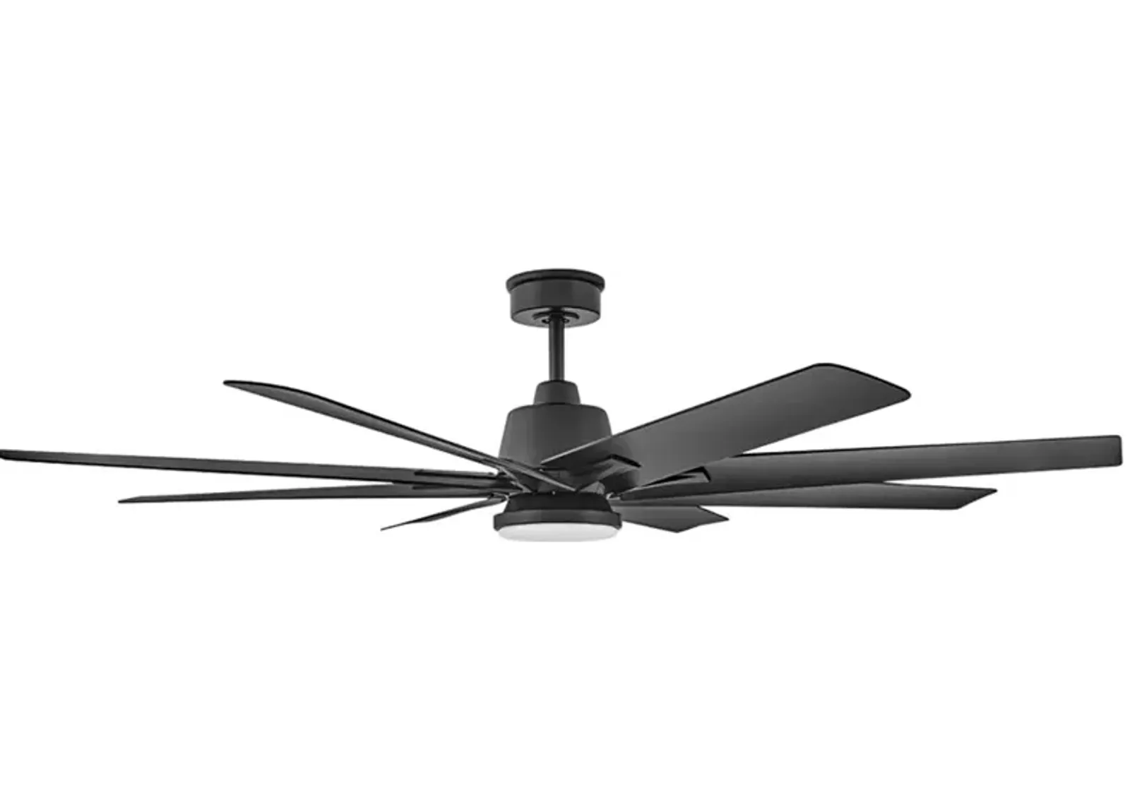 66" Hinkley Concur LED Wet Rated Matte Black 8-Blade Smart Ceiling Fan