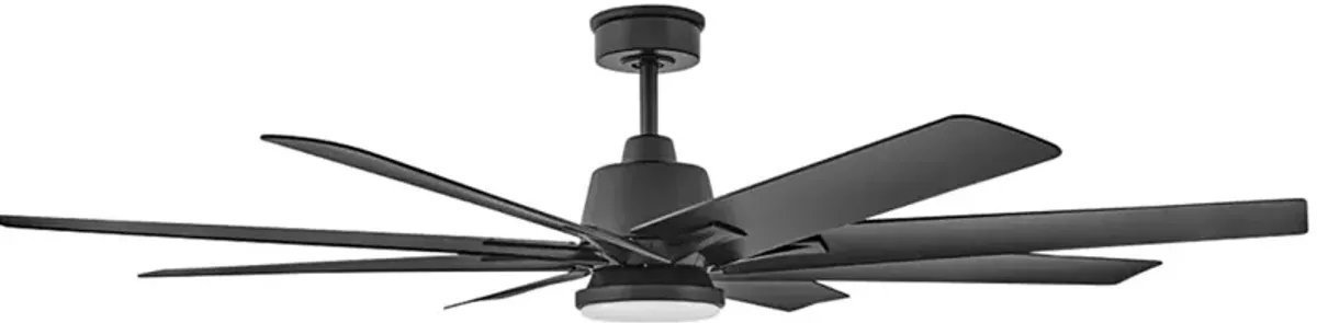 66" Hinkley Concur LED Wet Rated Matte Black 8-Blade Smart Ceiling Fan