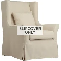 Oatmeal Fabric Slipcover for Pomona Collection Accent Chairs