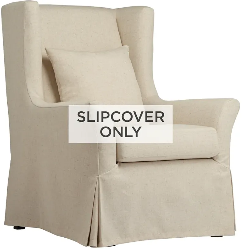 Oatmeal Fabric Slipcover for Pomona Collection Accent Chairs