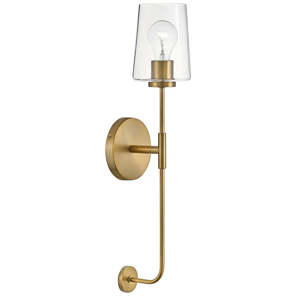 Lark-Kline Sconce-Single Light Tall Sconce-Lacquered Brass