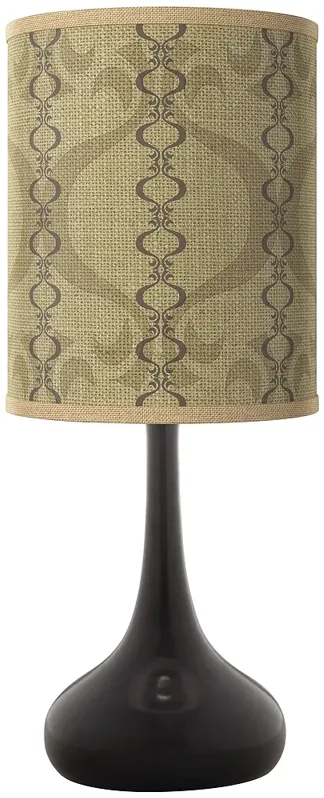 Colette Giclee Black Droplet Table Lamp