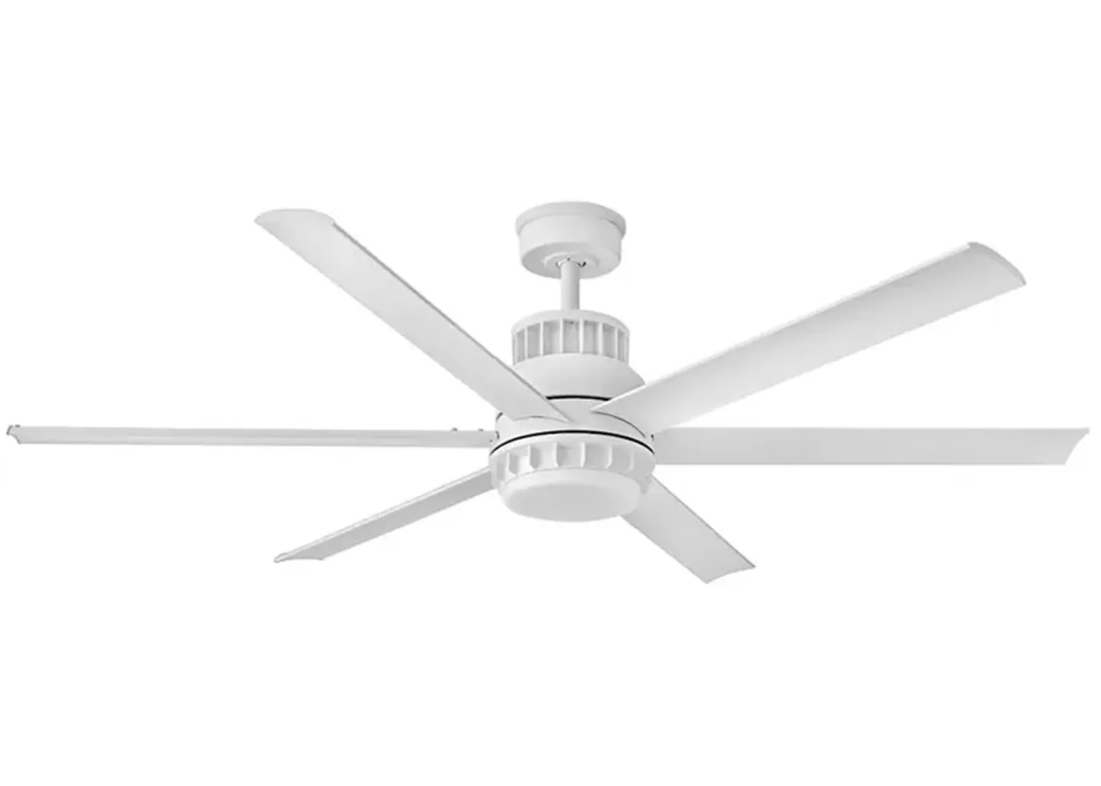 60" Hinkley Draftsman Matte White Wet Rated LED Smart Ceiling Fan