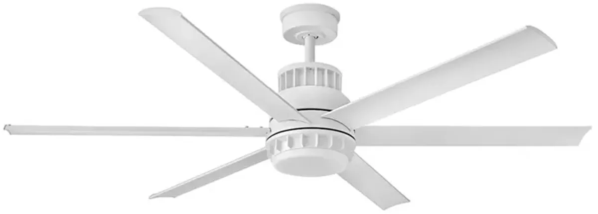 60" Hinkley Draftsman Matte White Wet Rated LED Smart Ceiling Fan