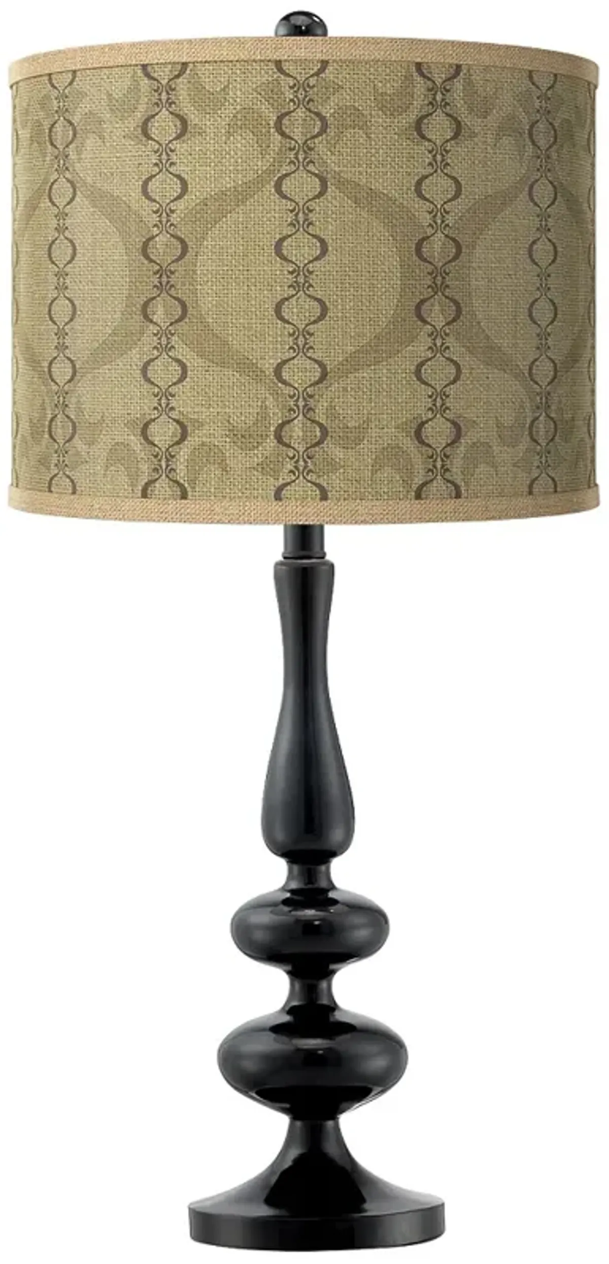 Colette Giclee Paley Black Table Lamp