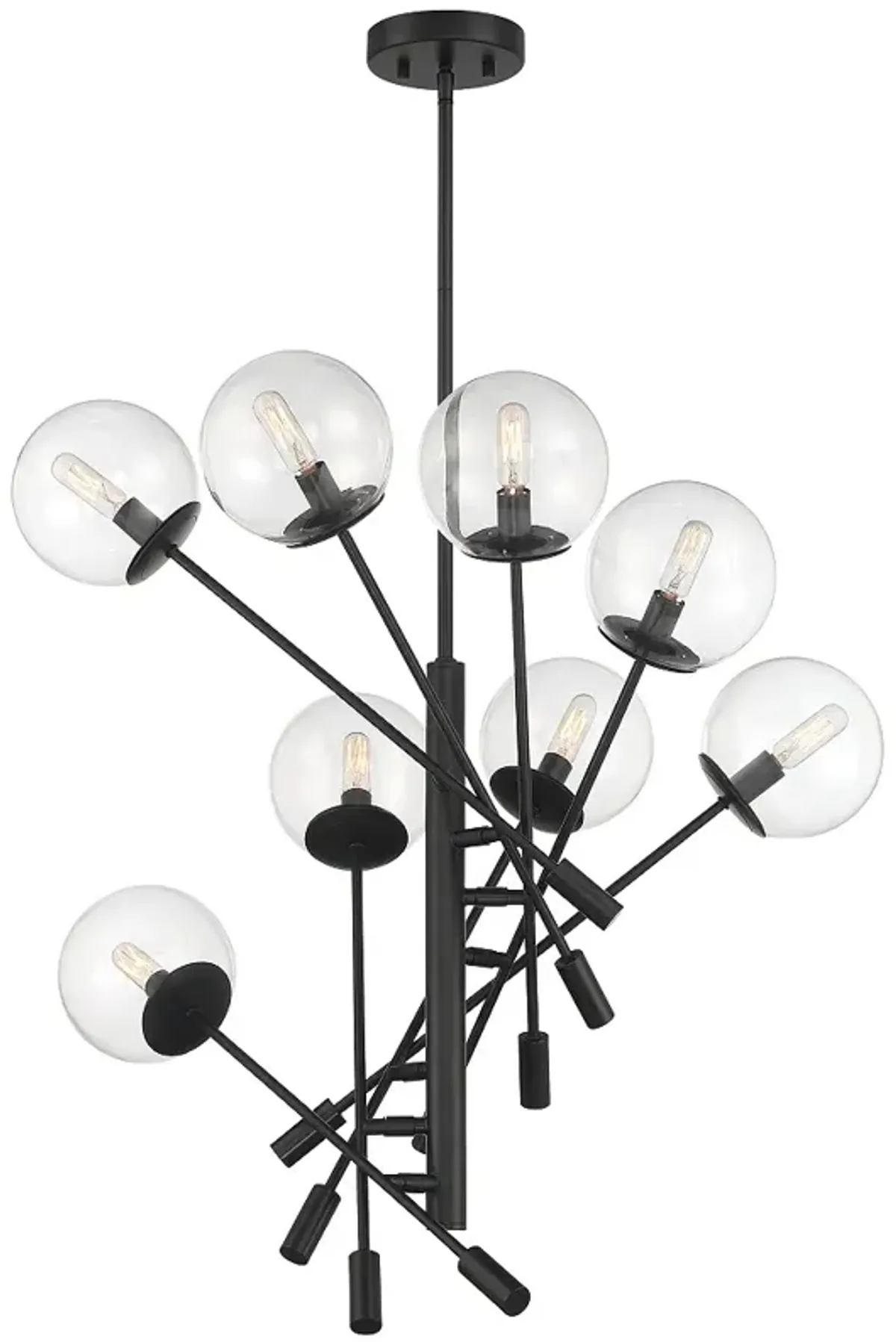 Minka Lavery  Auresa 8-light Black Cluster Pendant Light with Glass Shades