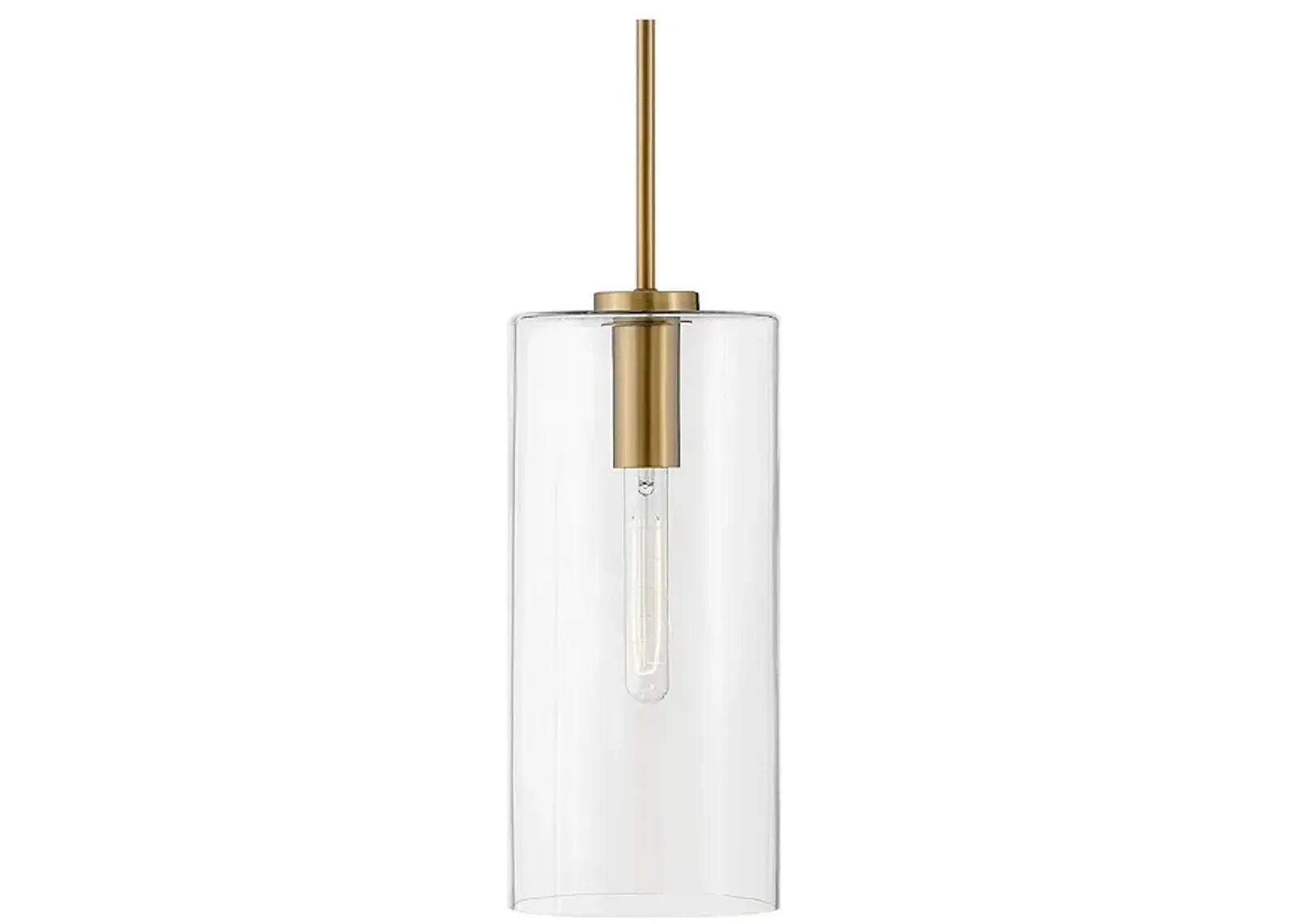 Lark Lane 7"W Lacquered Brass Cylindrical Mini Pendant Light