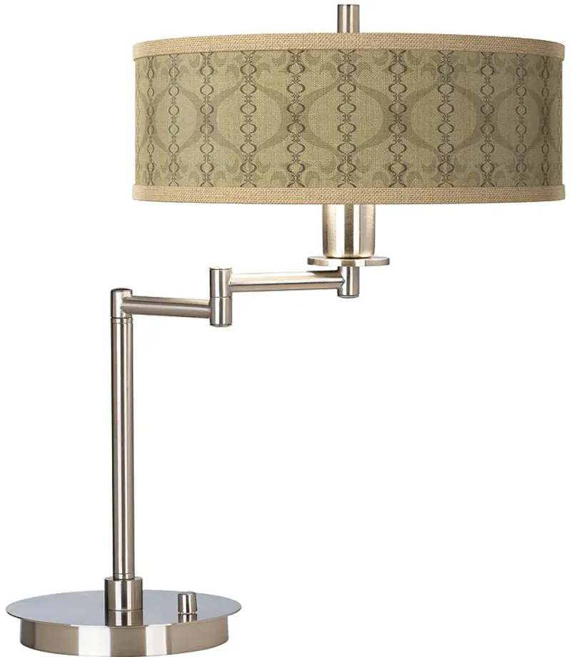 Colette Giclee Shade Modern Swing Arm LED Desk Lamp