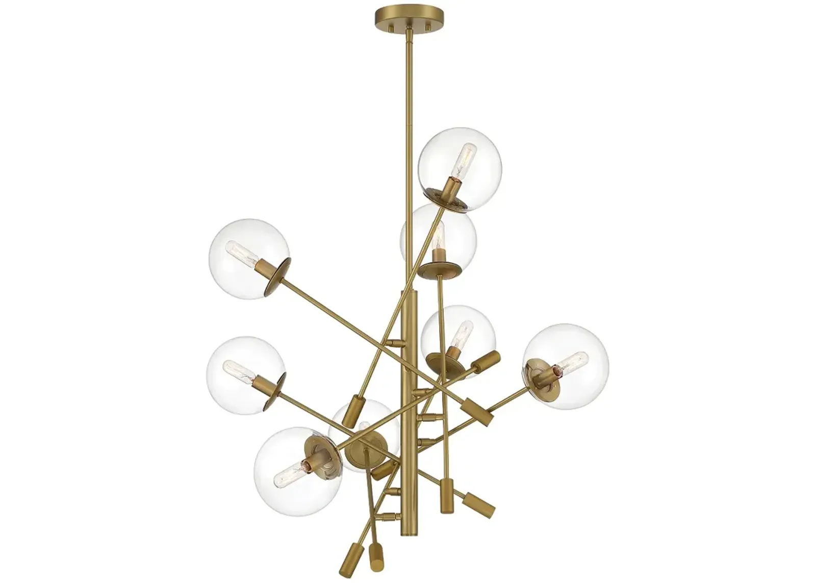 Minka Lavery  Auresa 8-Light Soft Brass Cluster Pendant with Glass Shades