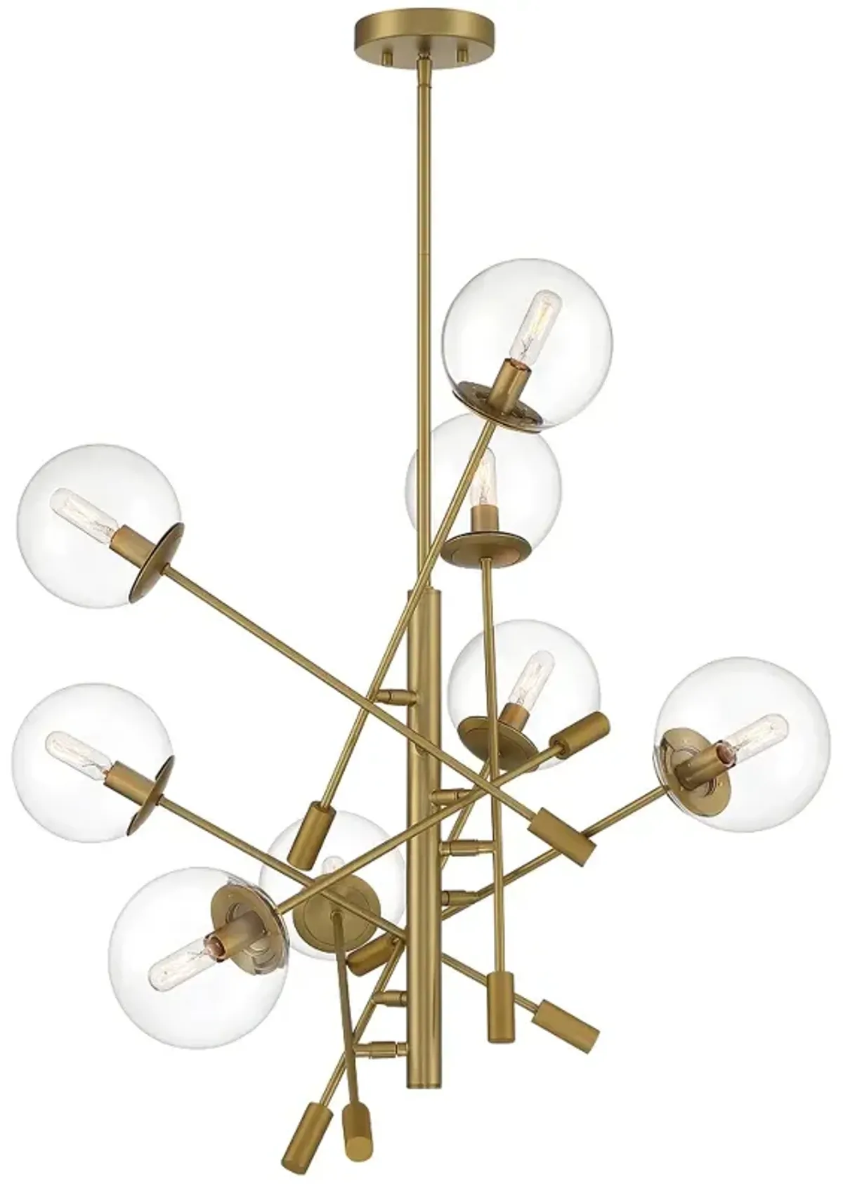 Minka Lavery  Auresa 8-Light Soft Brass Cluster Pendant with Glass Shades