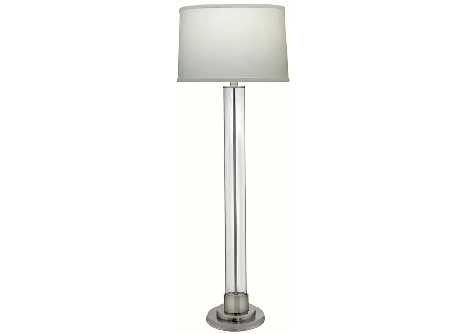 59" H Satin Nickel &#38; Clear Acrylic Tube Floor Lamp