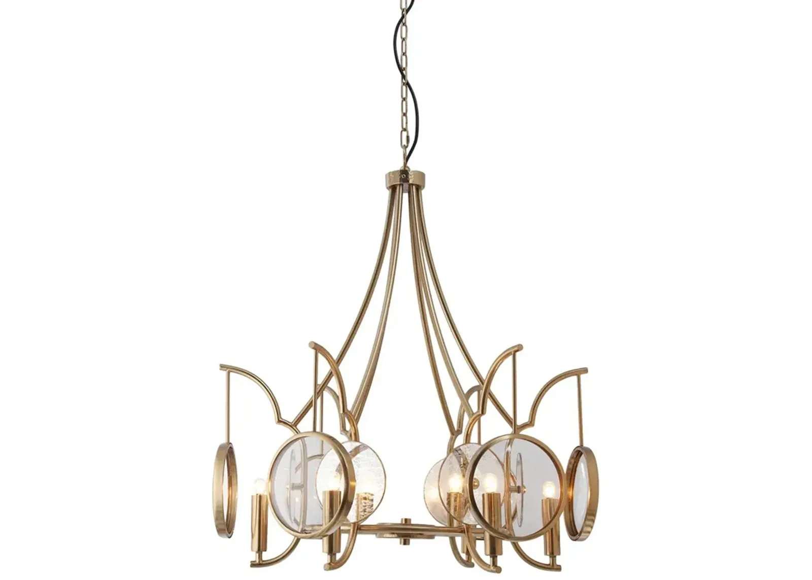 Minka Lavery Into Focus 6-Light 29-in Artisan Brass Chandelier