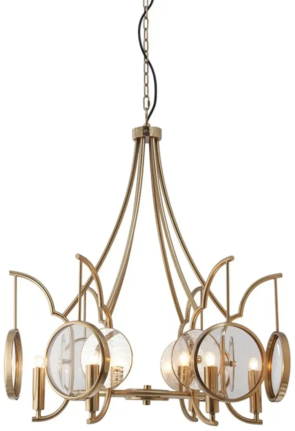 Minka Lavery Into Focus 6-Light 29-in Artisan Brass Chandelier