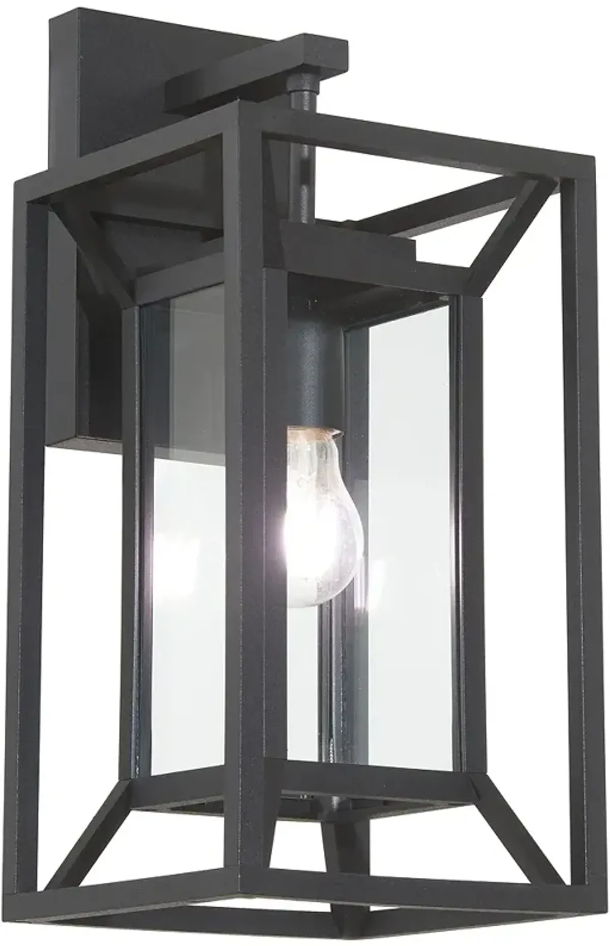 The Great Outdoors Harbor View 1-Light 7.5-in Black Outdoor Wall Sconce