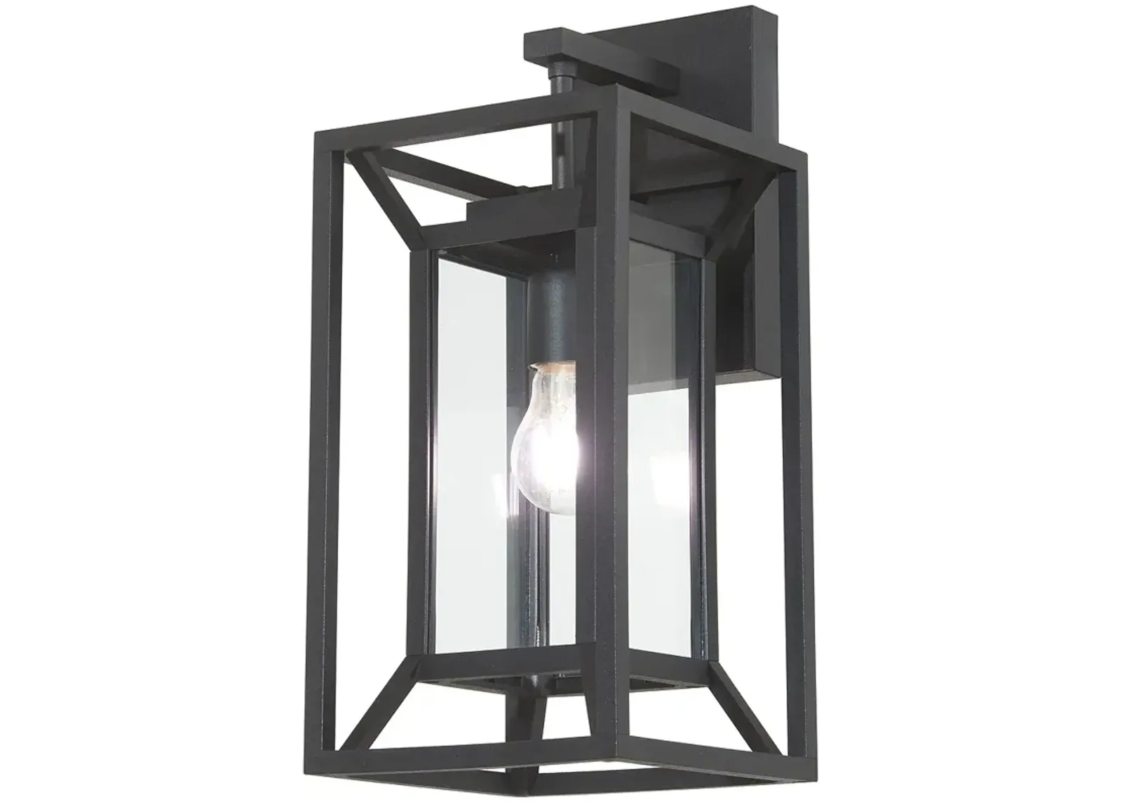 The Great Outdoors Harbor View 2-Light 9.5-in Black Outdoor Wall Sconce