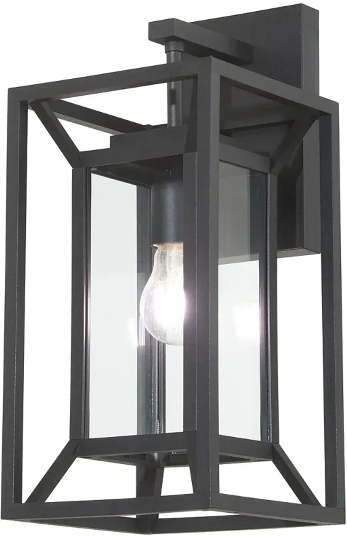 The Great Outdoors Harbor View 2-Light 9.5-in Black Outdoor Wall Sconce