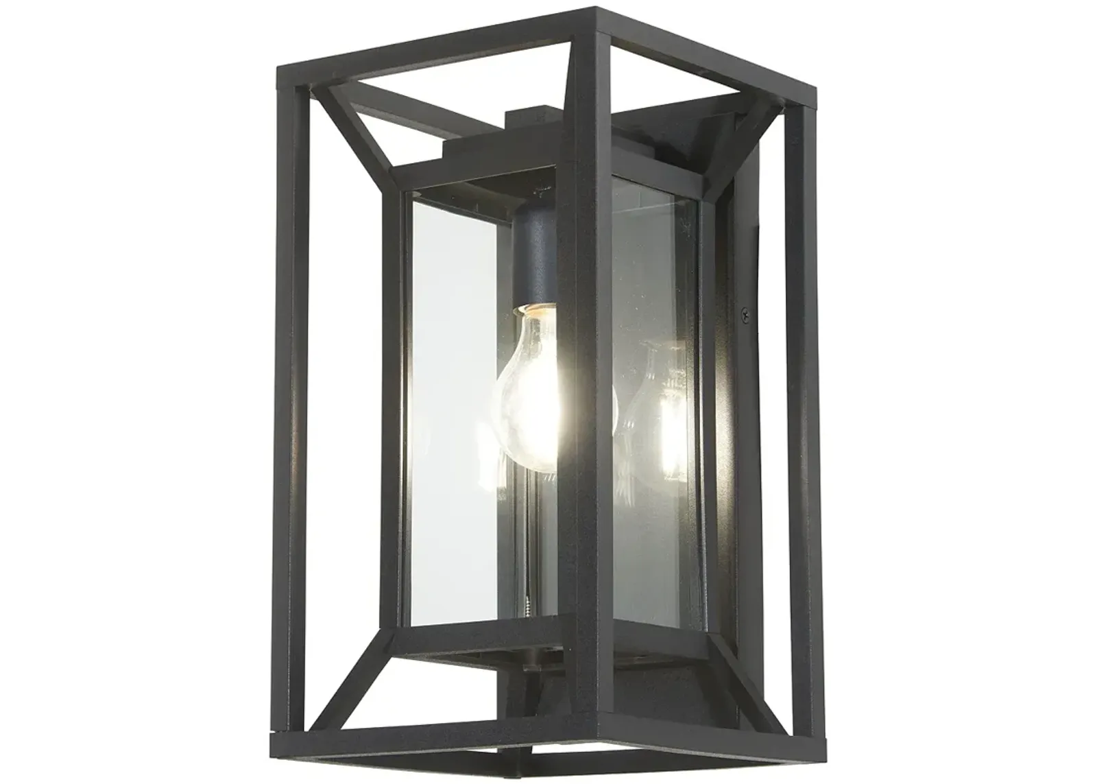 The Great Outdoors Harbor View 1-Light 7.5-in Black Outdoor Wall Sconce