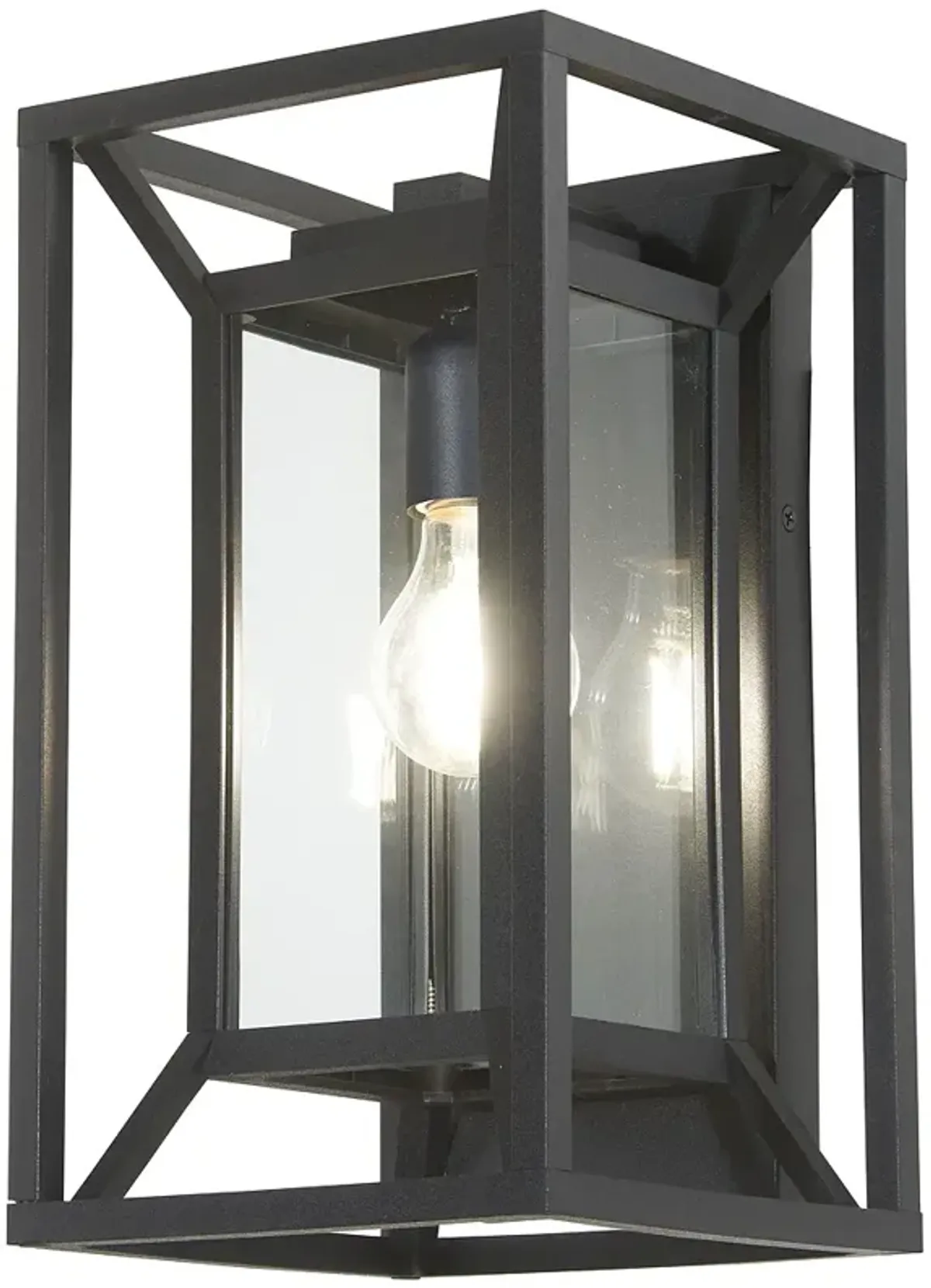 The Great Outdoors Harbor View 1-Light 7.5-in Black Outdoor Wall Sconce