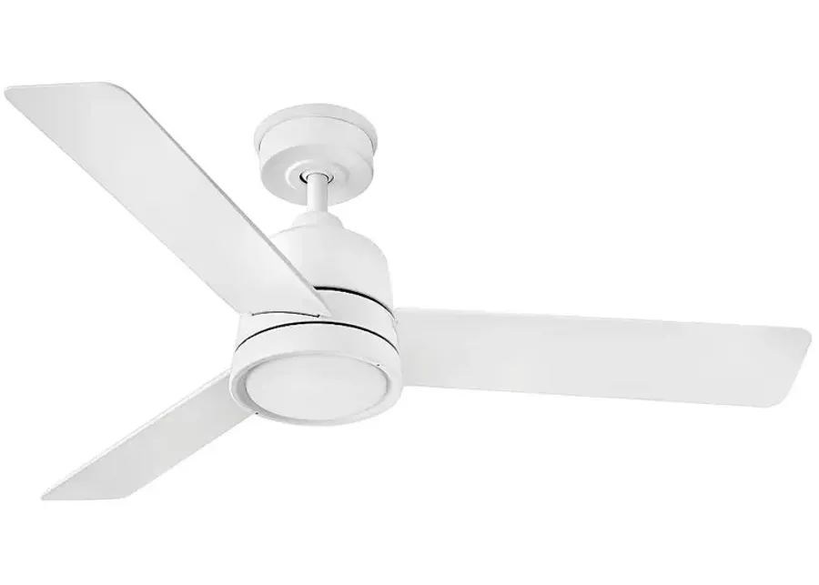 48" Hinkley Chet LED Wet Rated Matte White Ceiling Fan with Remote