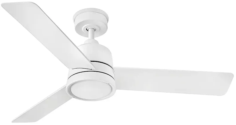 48" Hinkley Chet LED Wet Rated Matte White Ceiling Fan with Remote